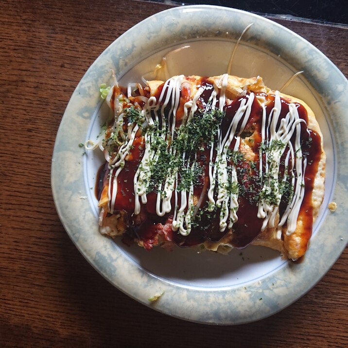 お好み焼き風 子供が大好きオムレツ レシピ 作り方 By 獅凰 楽天レシピ